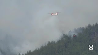 Sharrott Creek Fire burns 1046 acres near Stevensville [upl. by Aniraz]