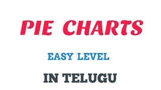 Data Interpretation  pie charts  easy level  in telugu [upl. by Giff]