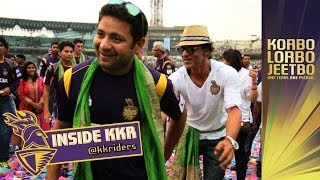 SHAH RUKH KHAN LIFTS THE CUP WITH THE KNIGHTS  Inside KKR Ep 46  KKR winning ceremony celebrati [upl. by Aleda]