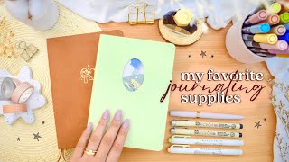 My Favorite Journaling Supplies🌷 my stationery musthaves for journaling  bullet journal 2023 [upl. by Armillas]