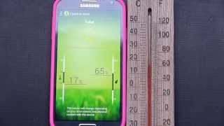 App Thermometer no internet Android SHealth Samsung Galaxy S4 temperature and humidity sensor [upl. by Purington]