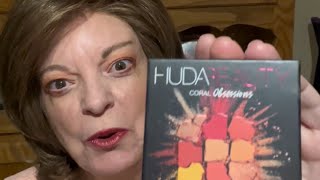 Huda Beauty Coral Obsessions Palette Try On and Review [upl. by Ilwain]