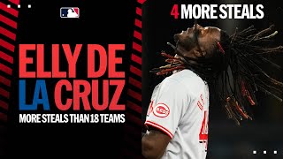 Elly De LA Cruz ⚡️ FOUR MORE STEALS ⚡️ First player to 30 SB in 2024 more steals than 18 TEAMS [upl. by Kcirevam]