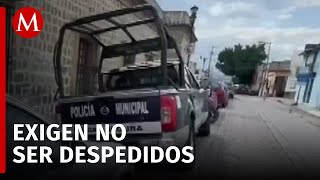 Policías municipales realizan bloqueos en Oaxaca tras reprobar examen de control de confianza [upl. by Srevart189]