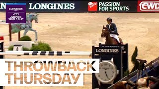 Simon Delestres home run in Lyon 2017 ThrowbackThursday  Longines FEI Jumping World Cup™ [upl. by Hamil]