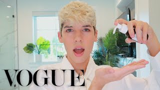 Mario Selman Reveals His Glowy Skin 42 Step Routine  Beauty Secrets  Vogue Parody [upl. by Repsac]