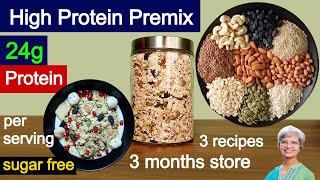 High Protein Foods  Roasted Oats Dry Fruits Seeds Premix For Muscle Gain  Sugar Free Weight Loss [upl. by Aserehs785]