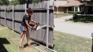 Building a Board on Board Cedar Fence  Part 1 [upl. by Madelaine]