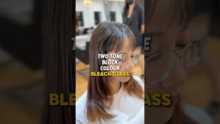 Two Tone Block Colour hairdresser hairtransformation [upl. by Shirl409]