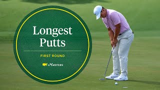 The Longest Putts From The 2024 First Round  The Masters [upl. by Nivej]