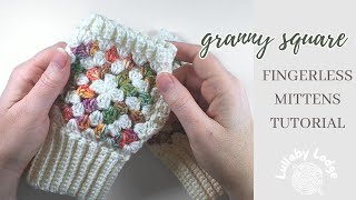 How To Crochet the Cutest Granny Square Fingerless Gloves [upl. by Ellimaj]