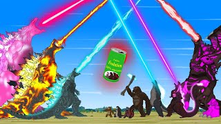 EVOLUTION of TEAM GODZILLA vs SHIN GODZILLAS ATOMIC BREATH Size Comparison  FUNNY CARTOON [upl. by Sauer]