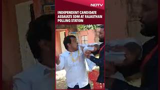 Rajasthan News  Rajasthan Official Slapped By Independent Candidate Outside Booth [upl. by Acnaib67]