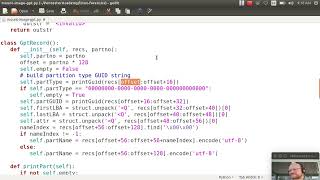 Pentester Academy Linux Forensics course Mounting an image part6 mounting GUID partitions with Pytho [upl. by Chinua]