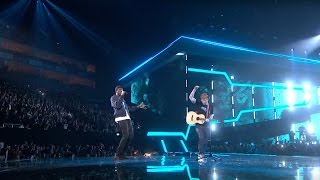 Ed Sheeran – Castle On The Hill amp Shape Of You feat Stormzy Live from the Brit Awards 2017 [upl. by Tirrag573]