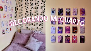 ˚˖𓍢ִ໋🌷͙֒✧Decorando mi habitación  Organización limpieza y más [upl. by Eelinej]