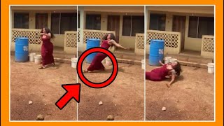 So Sad Actress tumbles to the ground while acting on set [upl. by Aubigny]