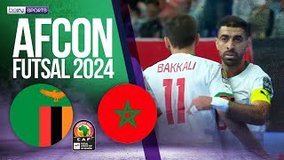 Zambia vs Morocco  FUTSAL AFCON 2024 HIGHLIGHTS 04152024  beIN SPORTS USA [upl. by Ylelhsa481]