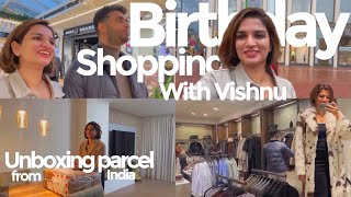 Birthday shopping with Vishnu  Birthday dress shopping  Unboxing parcel from India [upl. by Lena]