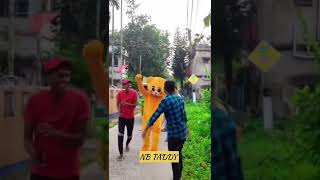 Nacho nacho 🥰 girls reaction 🔥 happyteddy funny viralvideo comedy girlsprankvideo teddybear [upl. by Rebmik]