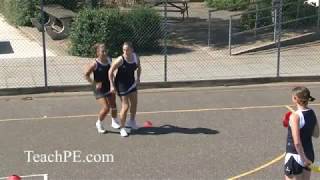 Netball Drill  Defending  Peripheral Vision Level 2  Stage 1 [upl. by Marozik]