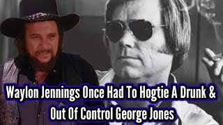 Waylon Jennings Once Had To Hogtie A Drunk and Out of Control George Jones [upl. by Lajes]