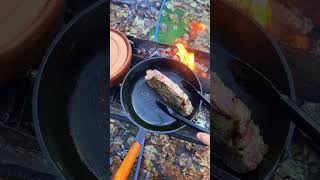 Steak 🥩🤤 cooking outdoorcooking food bbq steak [upl. by Latimore]