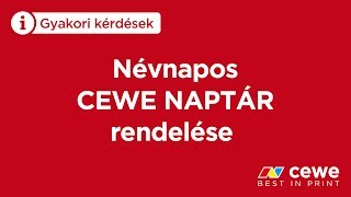 Névnapos amp fényképes CEWE NAPTÁR készítése [upl. by Adnuhsat449]