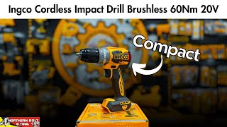 Testing the Ingco Compact Cordless Impact Drill Brushless 60Nm 20V CIDLI206021 [upl. by Asiulana673]