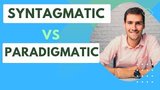 What is syntagmatic and paradigmatic relation  Syntagmatic vs paradigmatic [upl. by Rhodia734]