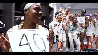 Arike Ogunbowale gets the Drip Chain after scoring 40 points and win over the Phoenix Mercury [upl. by Osrick]