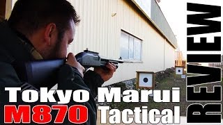 AIRSOFT  Review Tokyo Marui M870 Tactical amp tests de tir [upl. by Aisaim]