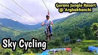 Sky Cycling experience  Arghakhanchi  GuransJungleResortAndAgroFarmP [upl. by Yerxa]