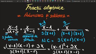 Fractii algebrice adunare si scadere clasa a 8 a ExercitiiInvata Matematica UsorMeditatii Online [upl. by Lemra615]