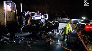 Crash scene video of fourvehicle crash on I83 in Swatara Township Dauphin County [upl. by Samot]