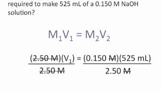 Dilution Problems  Chemistry Tutorial [upl. by Assillim]