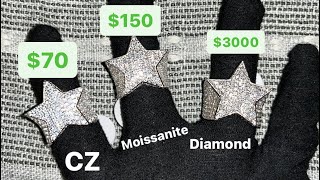 CZ vs MOISSANITE vs DIAMOND ring comparison [upl. by Rod392]