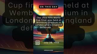 On This Day  July 30 1966  The 1966 FIFA World Cup final was held at Wembley Stadium in London [upl. by Krispin56]