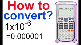 how to convert scientific notation to standard normal form in calculatorscientific to decimal form [upl. by Merralee]