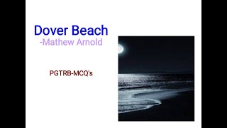 Dover Beach Mathew ArnoldMCQsEnglish videos about pgtrb ugtrb net [upl. by Iat995]