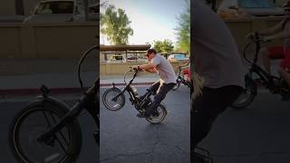 EBIKE WHEELIE CHALLENGE 🤘🏾😎 short [upl. by Aihsenyt]