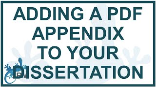 Adding a PDF appendix to your dissertation  Quick and easy [upl. by Terhune]