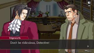 Edgeworth puts someone in the hospital with his trademark glare Spoilers for AAI2 Case 4 [upl. by Irrehs]