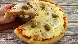 Masa de Pizza Sin Amasar ¡La mas Fácil y Deliciosa [upl. by Nnylahs]