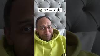 Stephen A Smith enjoyed that first half 😂 cowboys packers nfl football [upl. by Savdeep]