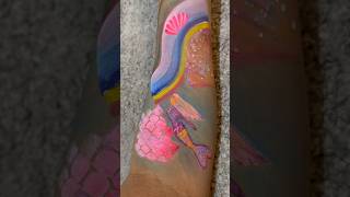 facepaint tattoo facepainting mermaid mermaidpainting seashell [upl. by Beitch]