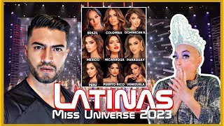 Análisis 12 Latinas rumbo a Miss Universe 2023 Máximas Favoritas [upl. by Eiclud218]