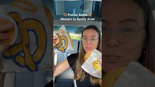 Pretzel Battle Wetzel’s vs Auntie Anne auntieannes wetzel pretzels ihopeyourhungry tastetest [upl. by Naic]