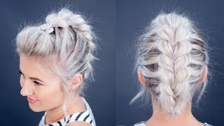 HOW TO Pull Through Braid Short Hair Tutorial  Milabu [upl. by Amsirhc]