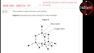 AQA GCSE Chemistry 2022 Paper 1 Q3 Foundation Tier Pastpaper Questions walk Structure and Bonding [upl. by Necaj293]